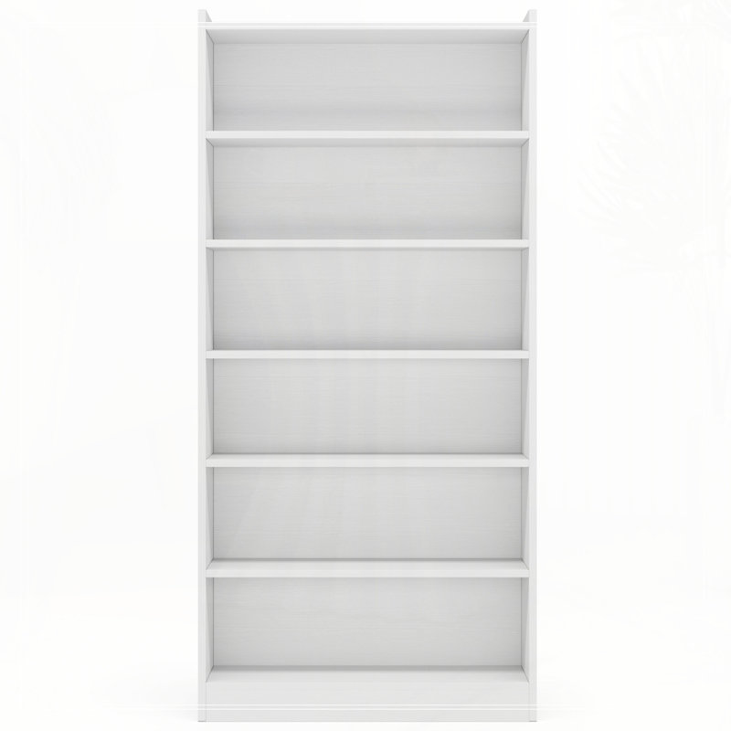 Bibliothèque sur pied H 78,74 "à 7 niveaux - panneau de fibres à densité moyenne épais, 22 lb / tablette, anti-basculement pour le salon / bureau / chambre à coucher