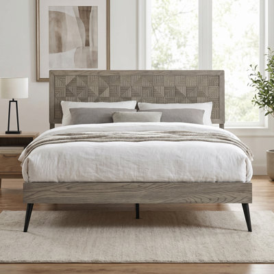 Selvar King Size Solid Wood Platform Bed Frame