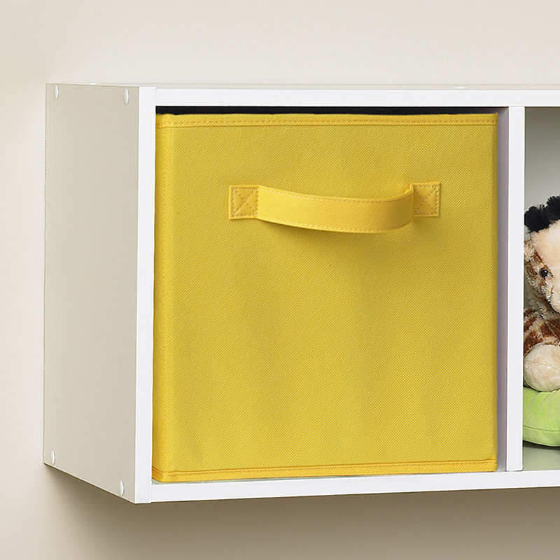 Gray Canvas Cube Storage Bin