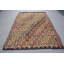 Grand tapis kilim turc rétro Oushak brun avec broderie complexe pour le salon