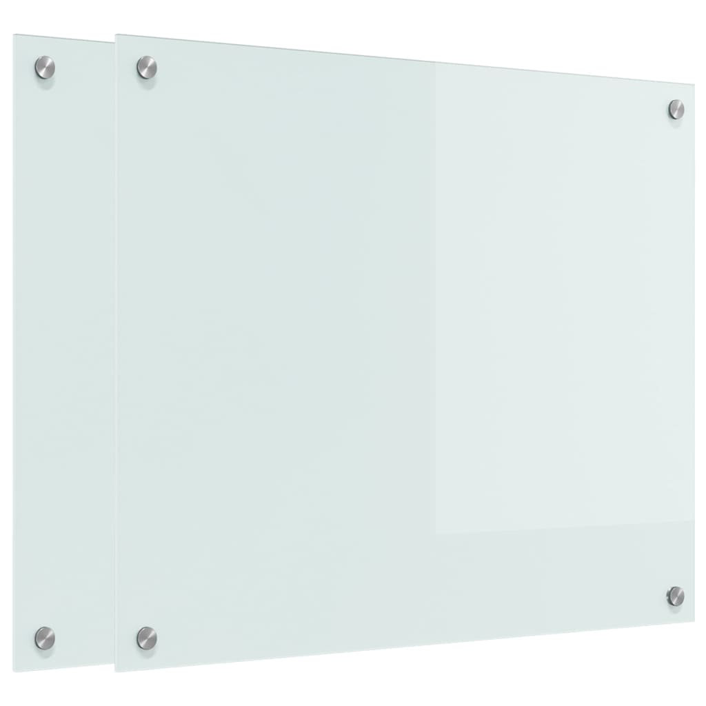 Vidaxl Kitchen Backsplash White 80 X 40 Cm Tempered Glass - Image 2