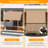 HOMEDEMO Manual Foldable Retractable Awning, 98"W x 118"H Foldable Side Bar 30°-180°, NO Drilling Awings for Backyard Garden Porch Outside Camel-125185385-125185381