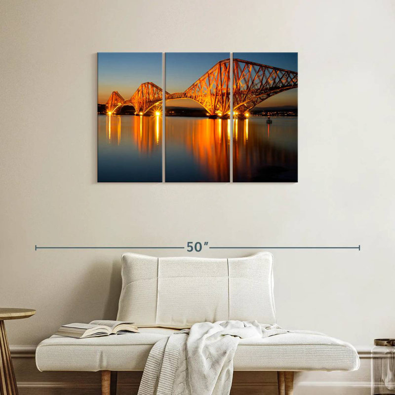 Forth Cantilever Bridge At Dawn, H 24 po x l 38 po
