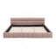 Structure de lit tapissier avec tissu épais, lit plateforme grand format en chenille. Aucun sommier tapissier requis-1856365760-1856365822