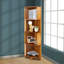 Bibliothèque de coin 54 po H 54 po, étagère de rangement autoportante l 12,60 po x P 12,60 po-156778880