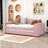 Wood Upholstered Daybed with Integrated Bluetooth Audio System, Storage Armrests and Trundle-925645987-925645986