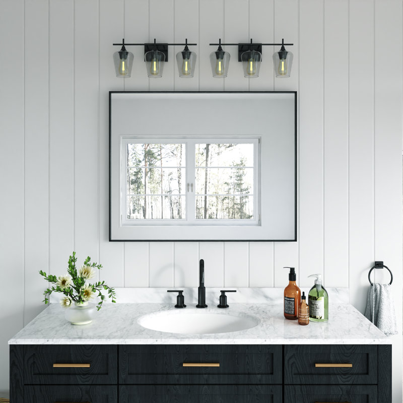 Miroir mural Earsell, 32 po x 40 po, Noir