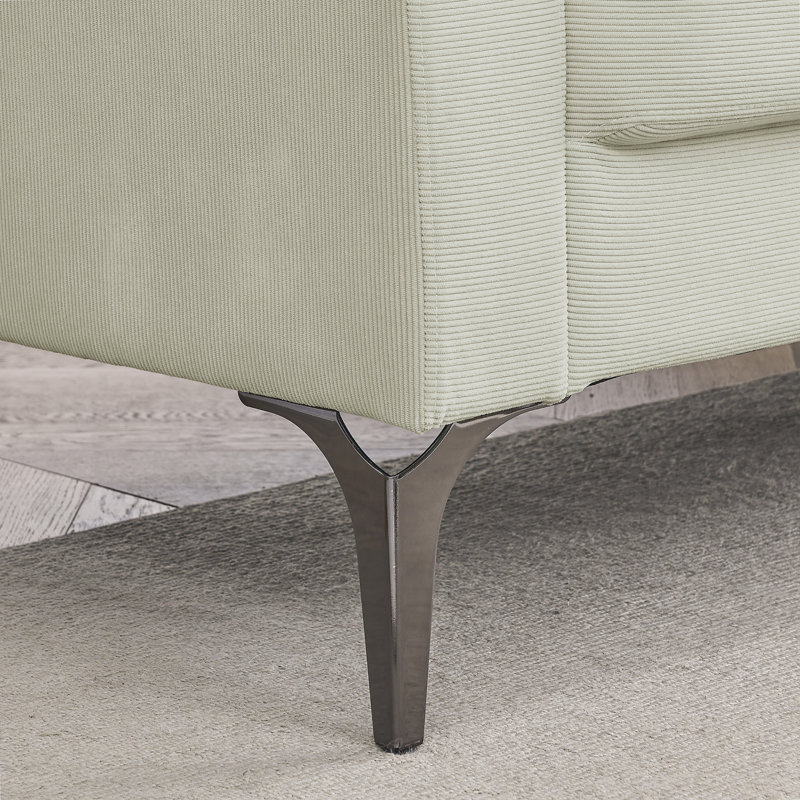 Fauteuil Keito, Velours côtelé beige