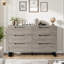 6 commodes pour la chambre à coucher, commode de 47,2 po de largeur, armoire à tiroirs verticale autoportante avec rangement, commode en bois-1394583137