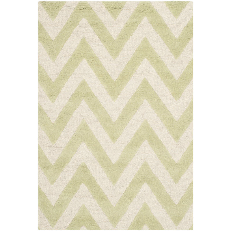 Jairo Chevron Wool Area Rug, Rectangle 183 x 274 cm