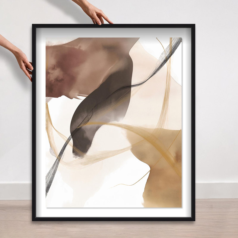 Oliver Gal Le Dancer II Abstract - Luxury Shadowbox Framed Wall Art, 46" H x 37" W, Black