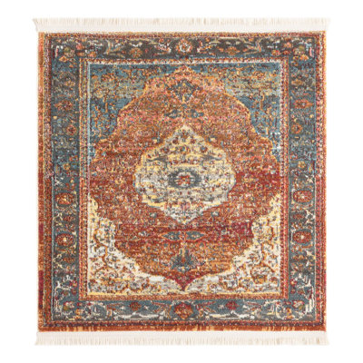 Tapis rouge rouille Folmar