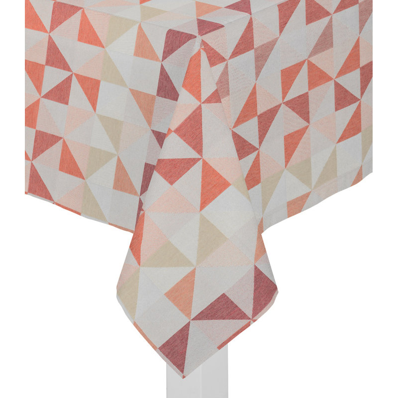 Gareth Tablecloth, Red/Pink/Beige, 130cm W x 160cm L