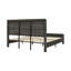 Lit plateforme en bois massif avec tête de lit à lattes et support en lattes de bois durable, aucun sommier requis-2007827446-2007827440