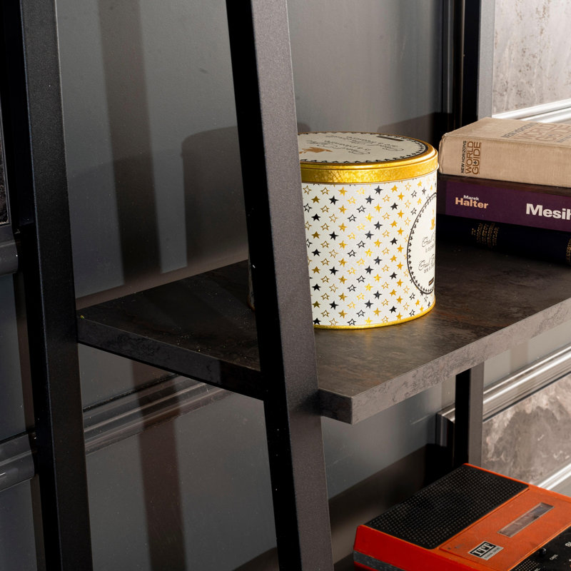 Rangement pour bibliothèque 6 niveaux, Gris