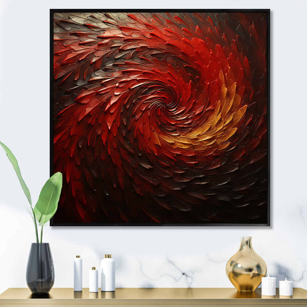 Red Whimsical Whirl Spiral " Red Whimsical Whirl Spiral " Design Art 