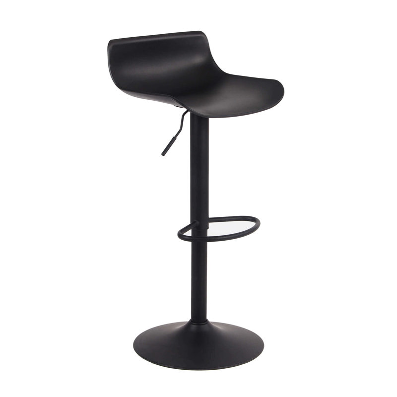 Kieralee Swivel Adjustable Height Counter Stool, Black