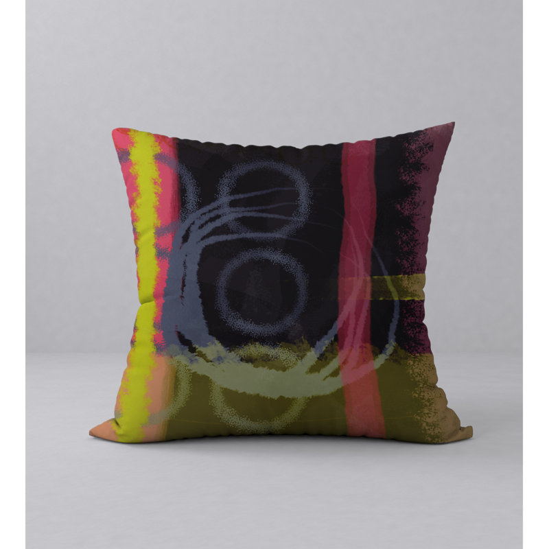 Abstract Reversible Throw Pillow, 24" x 24"