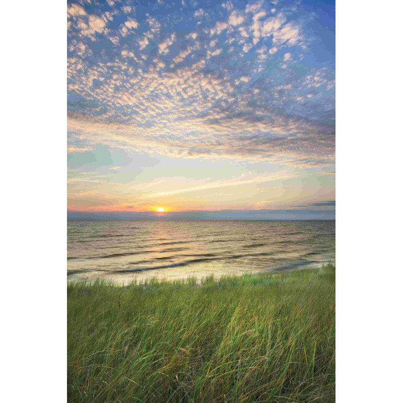 Lake Michigan Sunset I - impression sur toile tendue, H 18 po x l 12 po, Non, Toile tendue