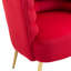 Fauteuil demi-tonneau en velours de 28,62 po Lujayn-102305642