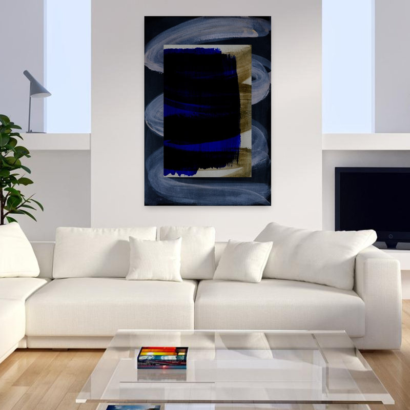 Art contemporain contemporain abstrait, H 48 po x l 32 po