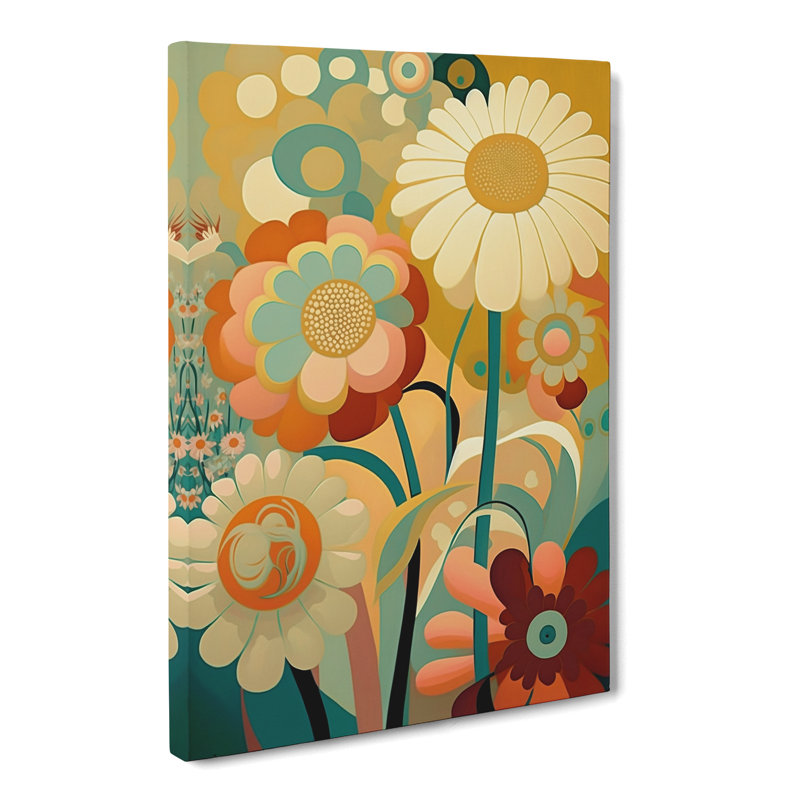 Bold Flowers - Wrapped Canvas, 50cm H x 35cm W x 3cm D
