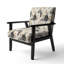 Chaise d'appoint florale Cobalt-6885876