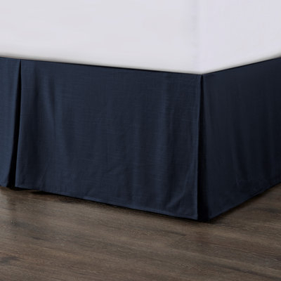 Hera Washed Linen Tailored Modern Rustic Chic 18 inch Bed Skirt
