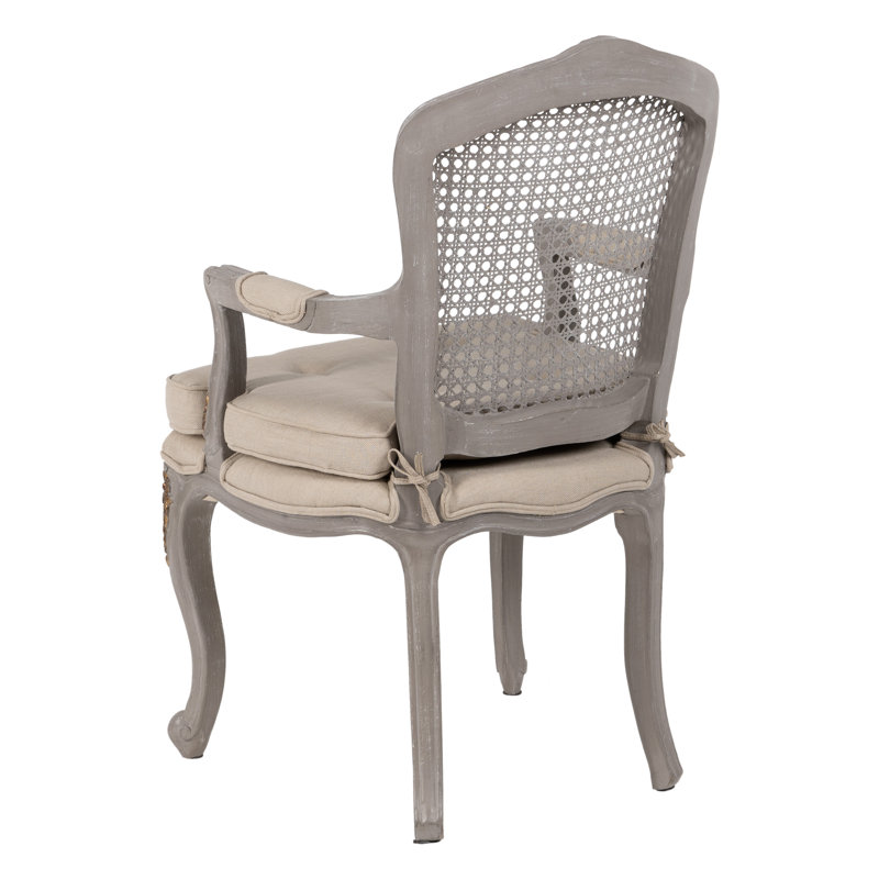 50cm H Tufted Polyester Blend Upholstered King Louis Back Armchair