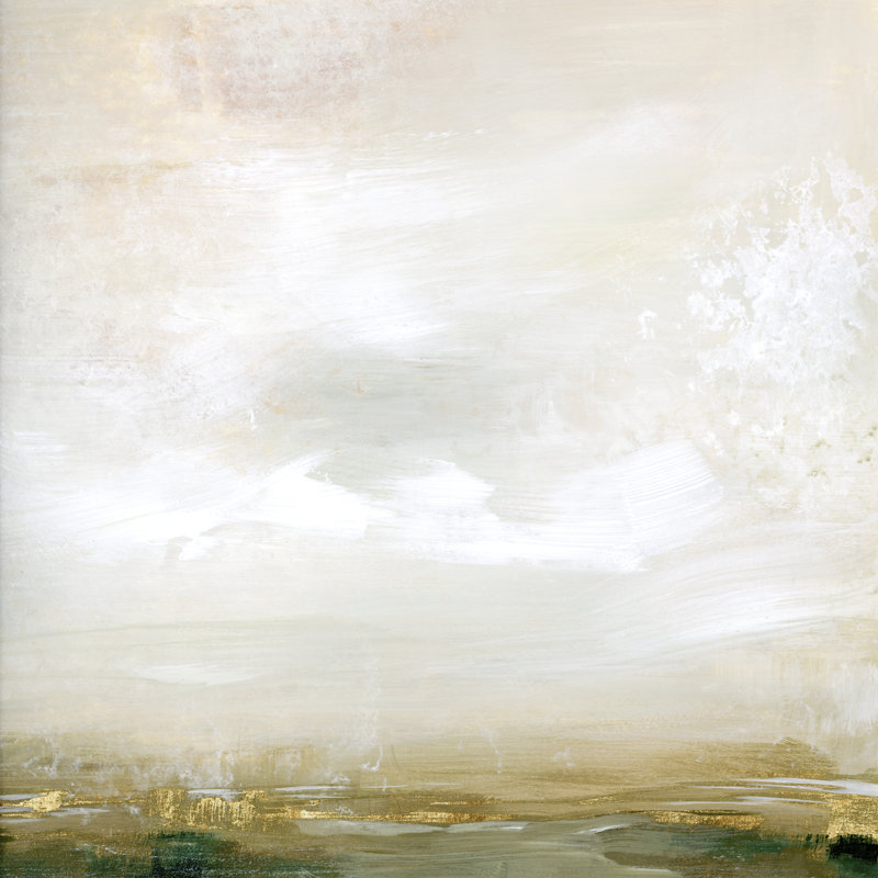 Gold Leaf Marsh II by Grace Popp - Wrapped Canvas Painting, 30cm H x 30cm W