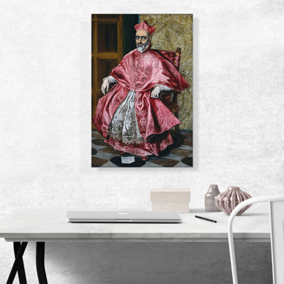 «Portrait of the Cardinal Guevarra 1604» par El Greco, reproduction d'art sur toile tendue