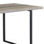 Table rectangulaire en chêne gris et noir pour diverses applications, pieds en incrustation de métal gris et noir, travail, avec compartiments de rangement stables