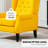 Mid-Century Modern Accent Chair,High Wingback Chair,Button-Tufted Upholstered Fabric Armchair,wood-213395840