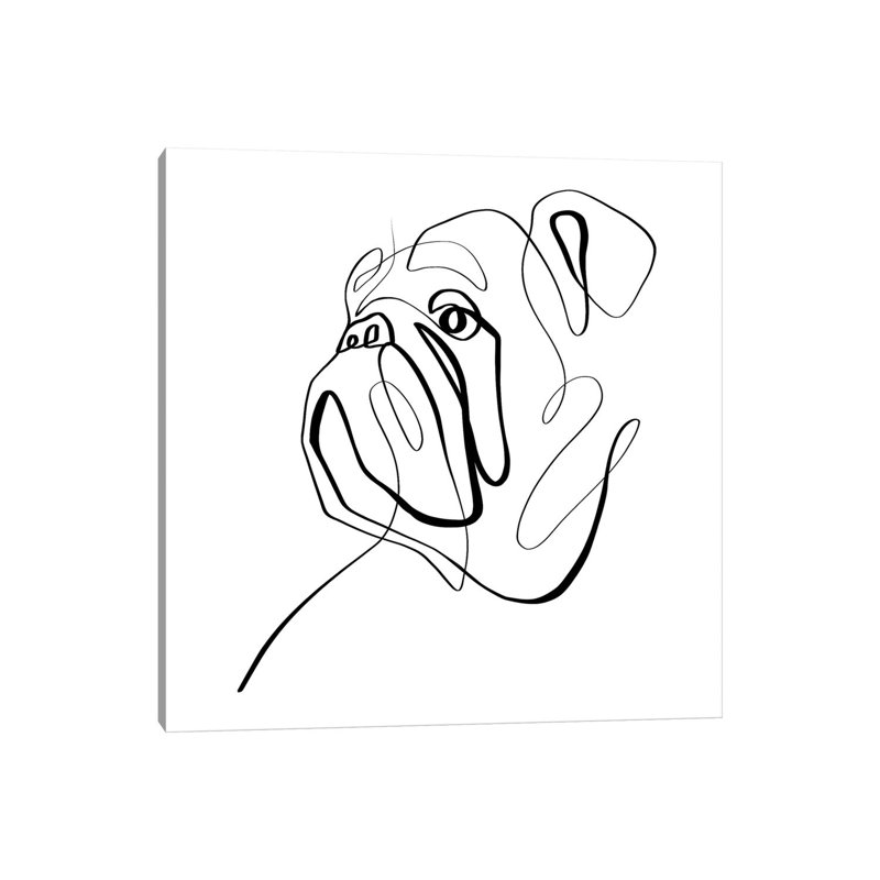 Bulldog II by Dane Khy - Wrapped Canvas Gallery-Wrapped Canvas Giclée, 45.72 cm H x 45.72 cm W