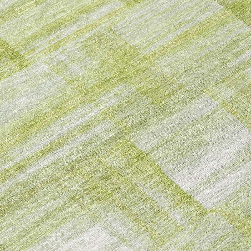 Machine Washable Indoor/Outdoor Chantille ACN2517 Stripes Rug, Aloe, Rectangle 10' x 14'