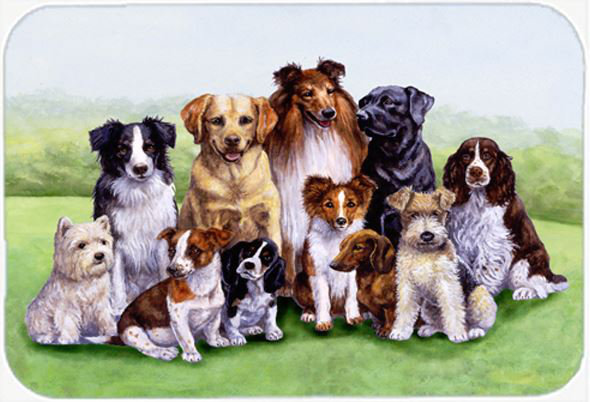 Planche à découper en verre pour chiens de printemps caroline