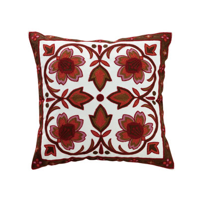 Cady Embroidered Throw Pillow