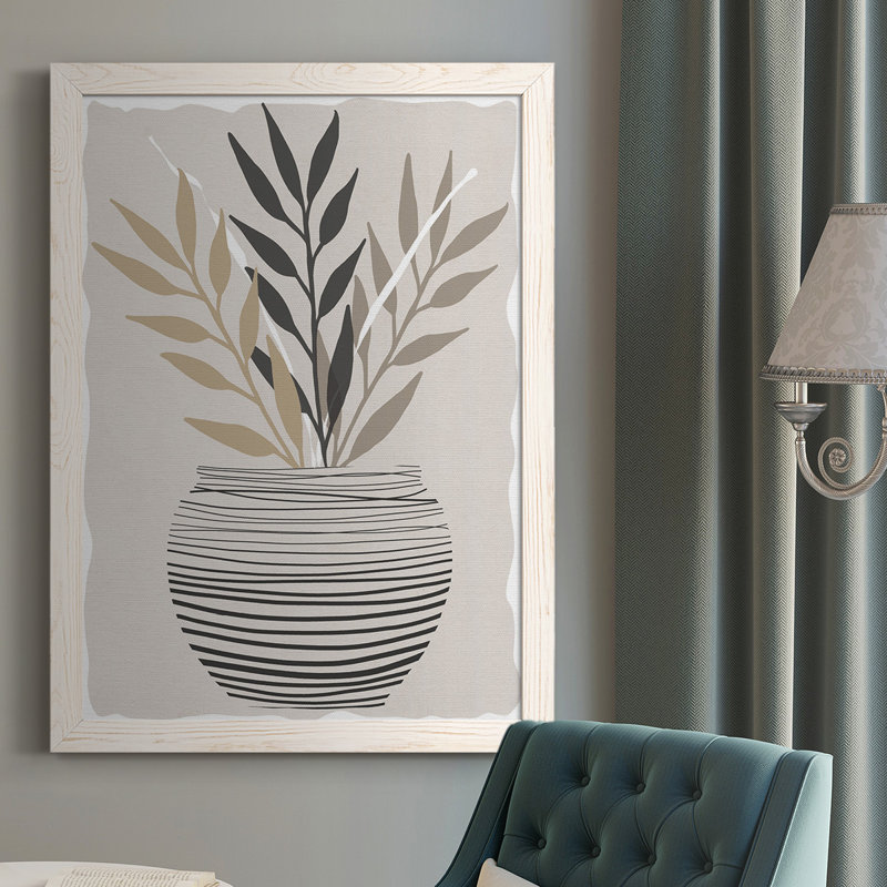 Palm Arrangement I - Reproduction de photo sur toile simple, Blanc, H 37,5 po x l 27,5 po x P 1 po