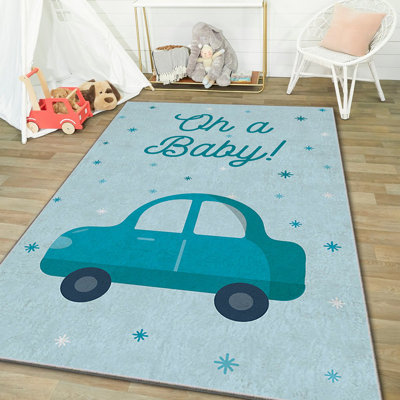 Tapis luxueux (2,6 x 4,6 pieds), 100% polyester, 740 g / m² | Tissu de velours doux, envers en feutre antidérapant, éponge stratifiée pour le confort | Antibactérien, lavable à la machine à 30 ° C | Élégante décoration intérieure