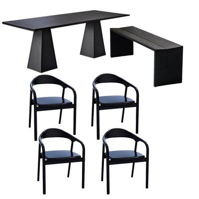 Solid wood versatile dining table sets