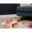 Tapis bleu clair / rose / brun clair / jaune en laine touffeté à la main Lonniet Deedgra-22568027