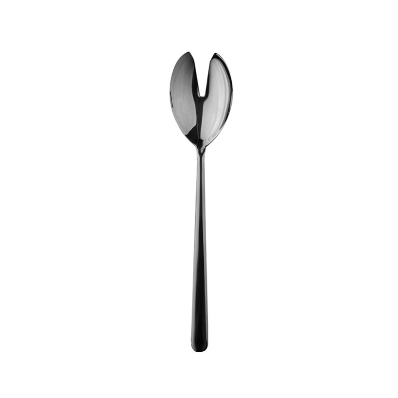 Linea Stainless Steel Salad Servers, Black Gold