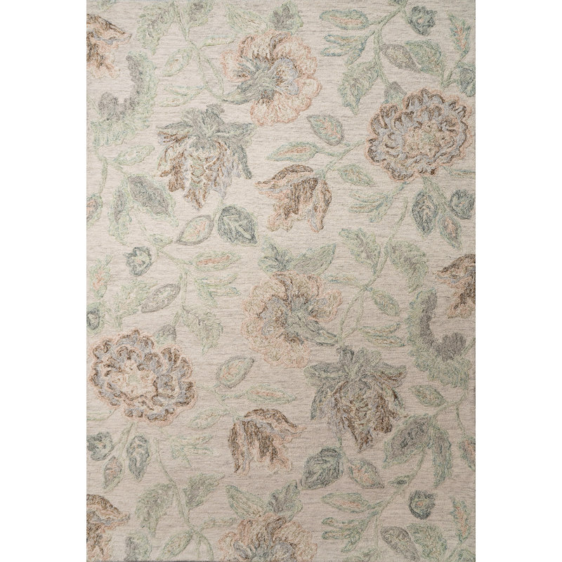 DAISY 9095-846 BEIGE/SAGE/RUST, Rectangle 8' x 10'