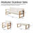 Arunas 10-person Outdoor Conversation Set Wood Pattern With Light Beige Cushions