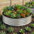 2 Pack 4x4x1ft Round Galvanized Raised Garden Bed, Silver Planter Box-513689397