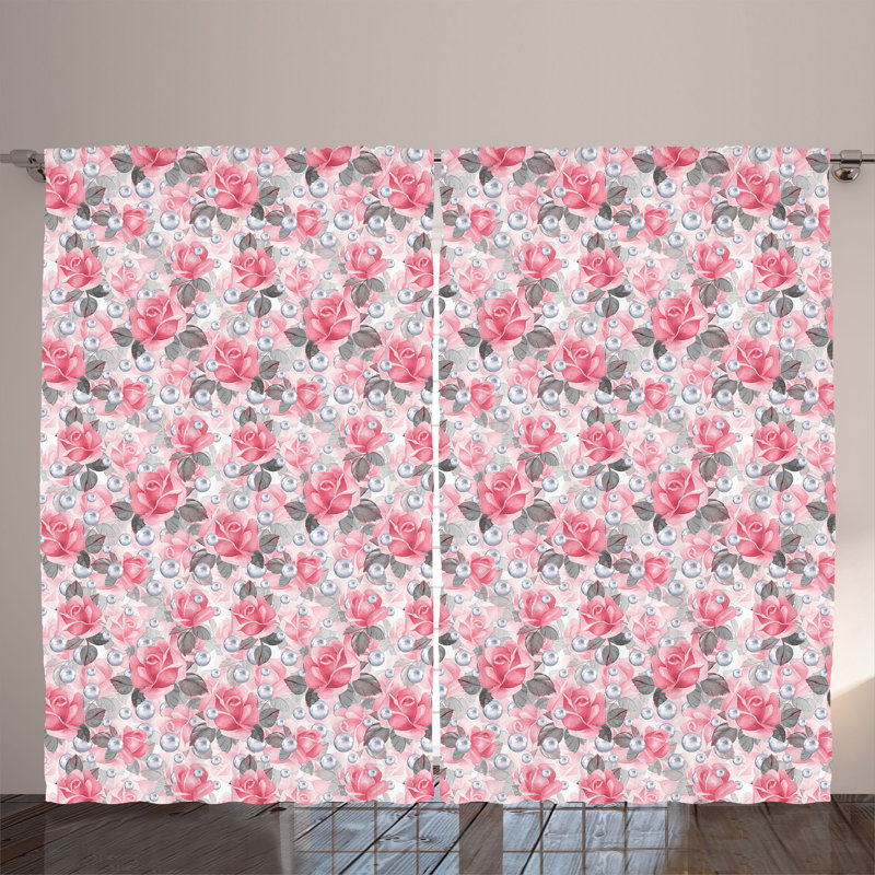 Polyester Semi Sheer Curtain Pair, 140cm W x 400cm L