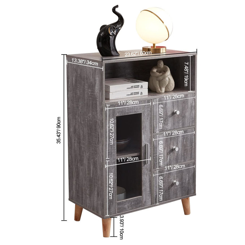 Rangement pour salle de bain Debeneretto, Gris