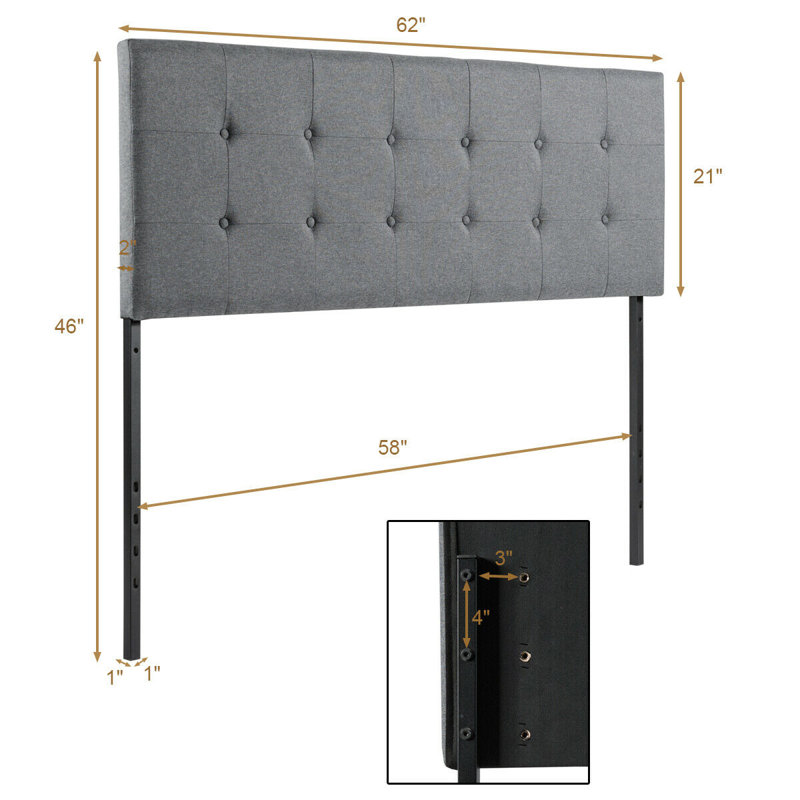 Holst Upholstered Linen Blend Panel Headboard