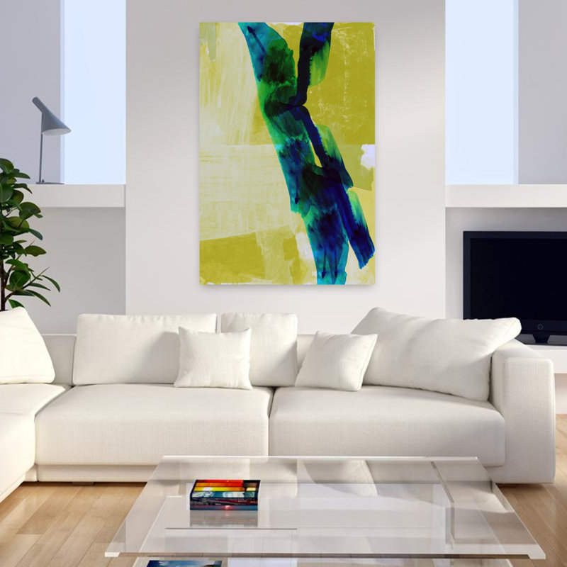 Art abstrait contemporain audacieux Abyssal Drift, H 48 po x l 32 po