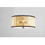 Nakuv 3 - Light Rattan and Velvet 15.75'' Flush Mount